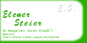 elemer steier business card